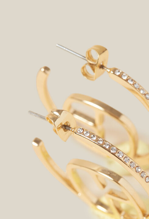 Golden CP single hoop earring