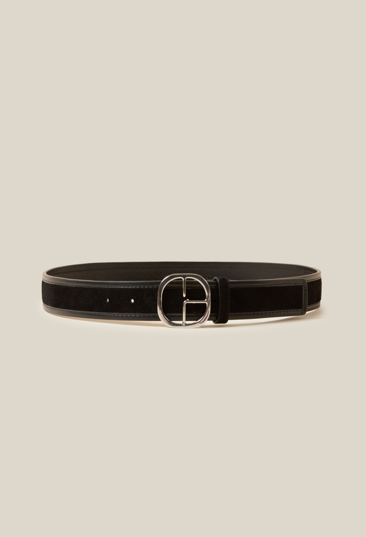 Ceinture cuir suède noir 