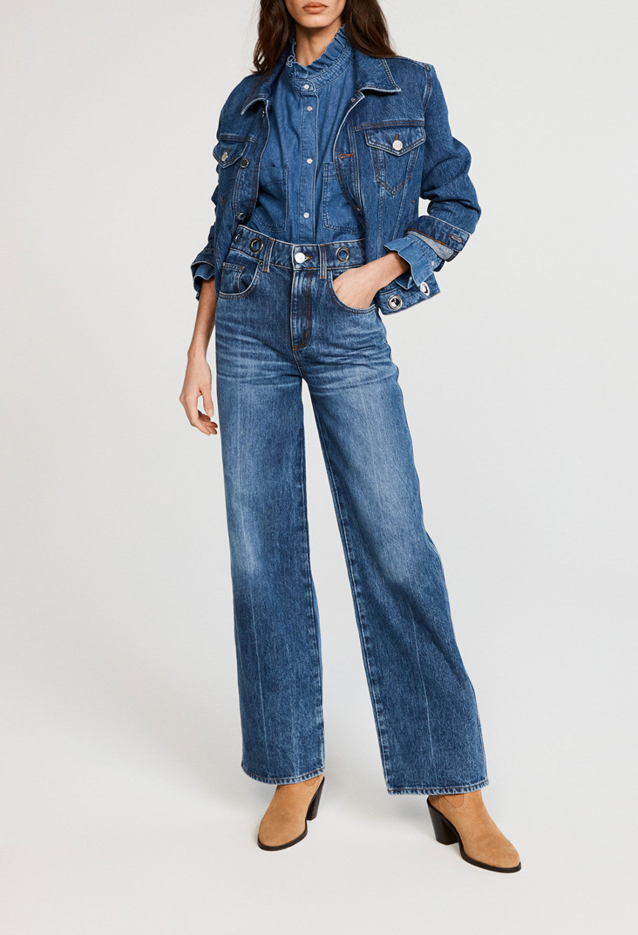 Ecowash flared jeans