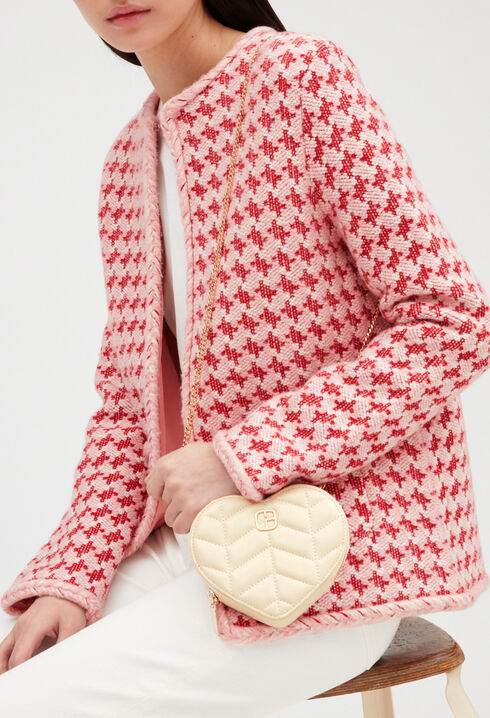 Small heart bag in leather