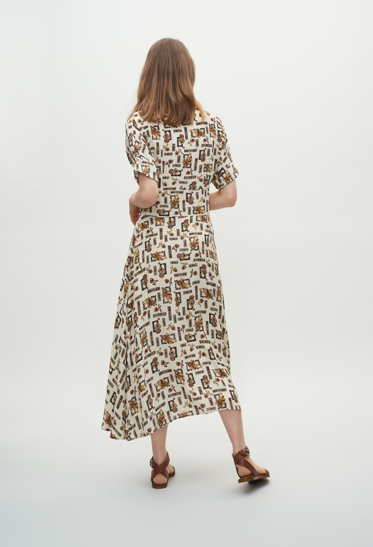 Maxikleid in Schal-Optik