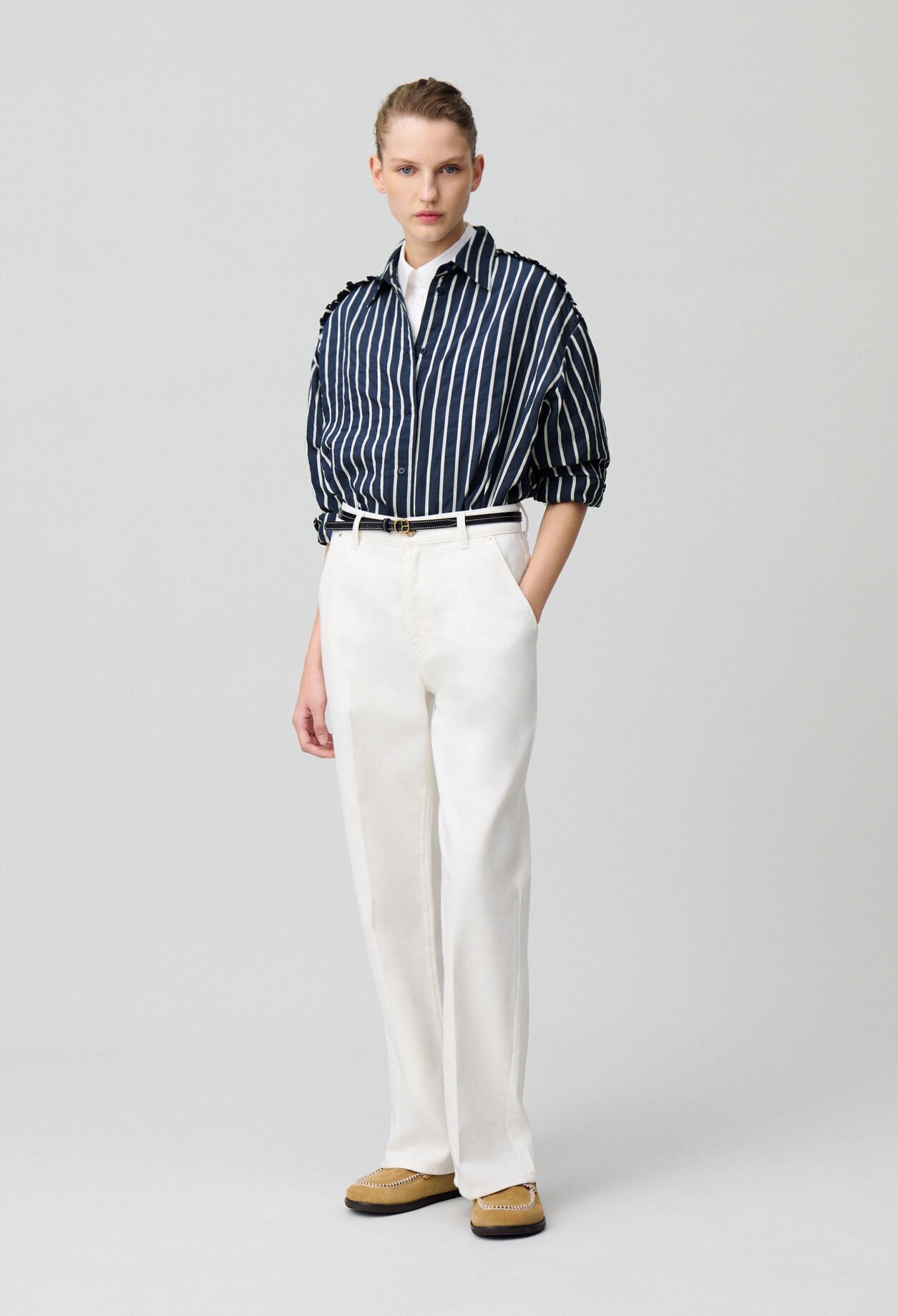 Striped fluid shirt