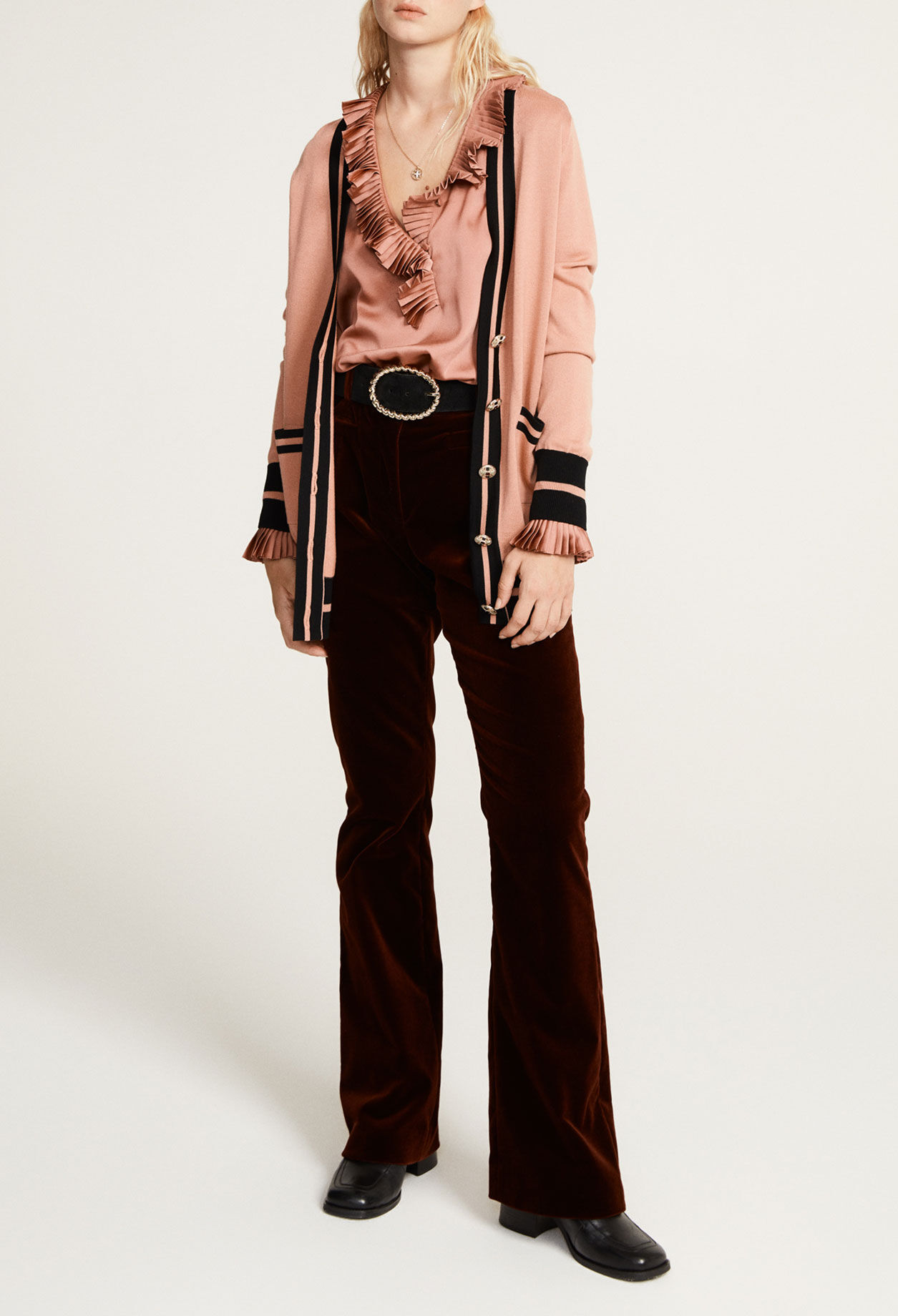 Cardigan bicolore