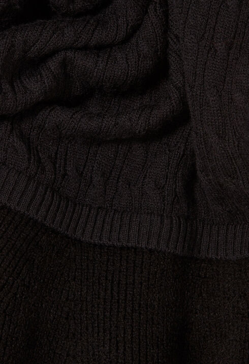 Ribbed Turtleneck Knit Dress