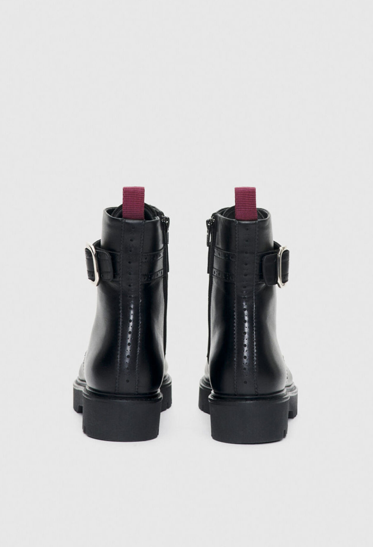 Responsible leather lace-up boots