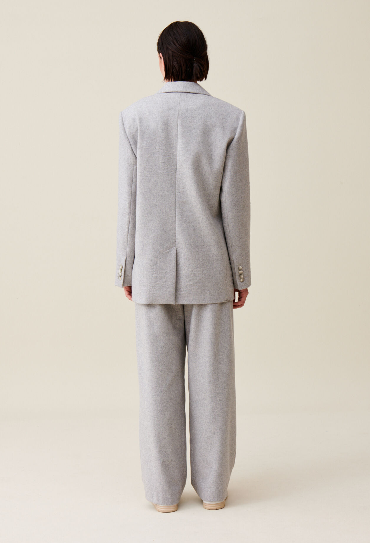Grauer Blazer aus Wollmischung