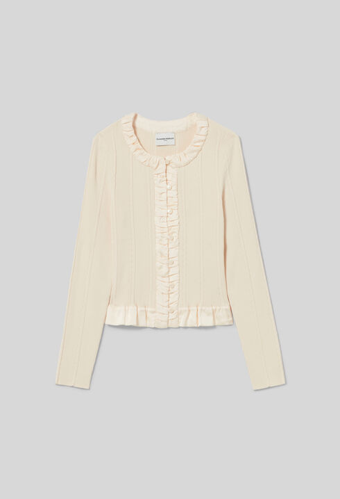 Buttoned Fine-Knit Cardigan
