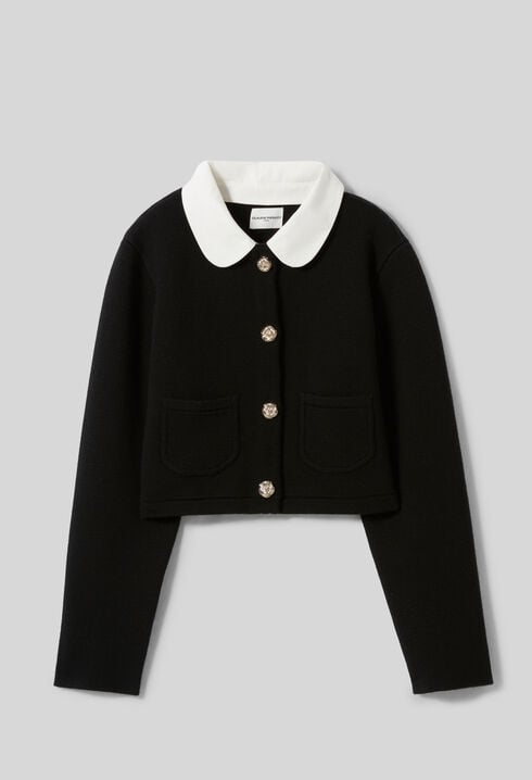 Cardigan court col amovible