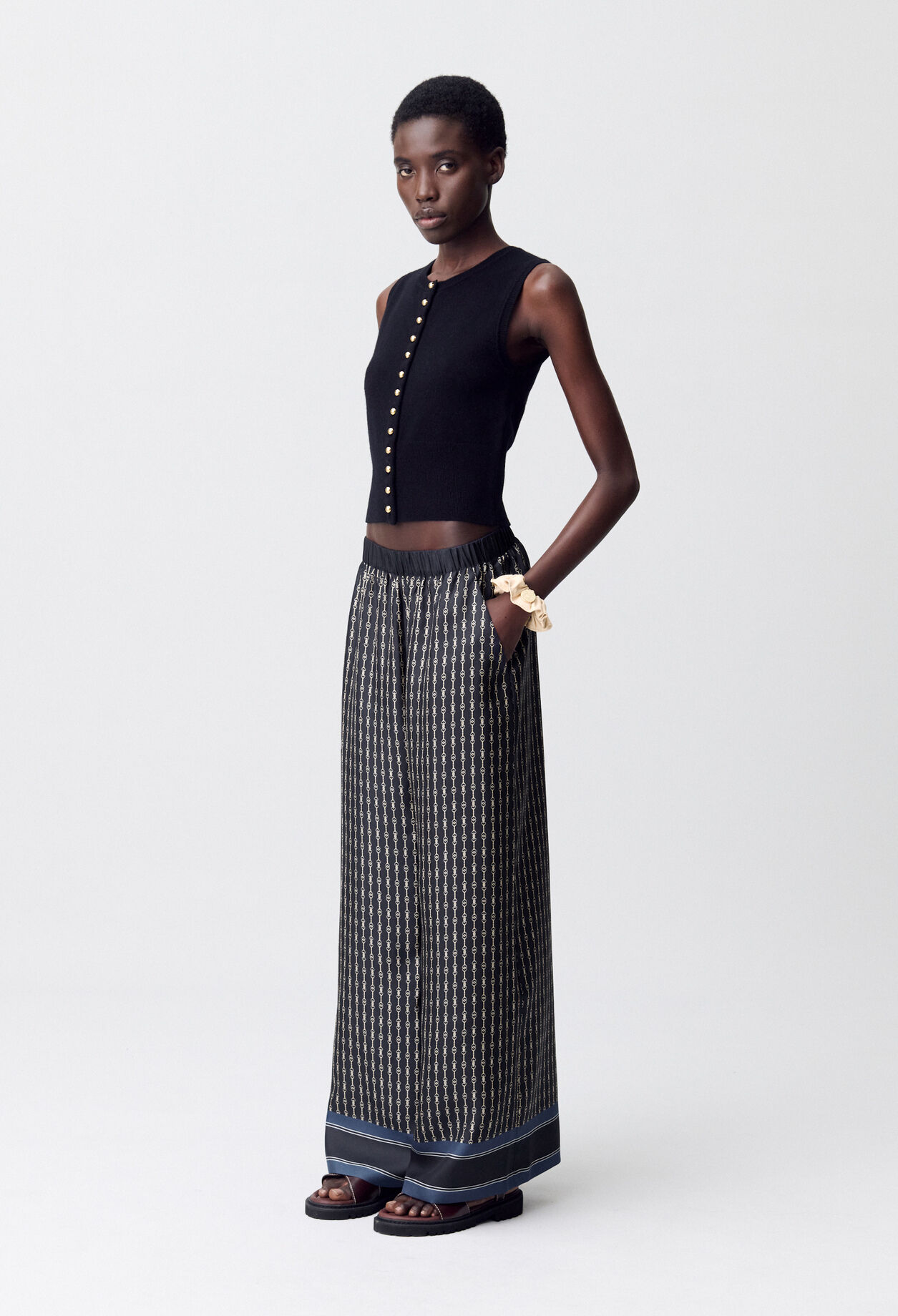 Flie&szlig;ende bedruckte Hose