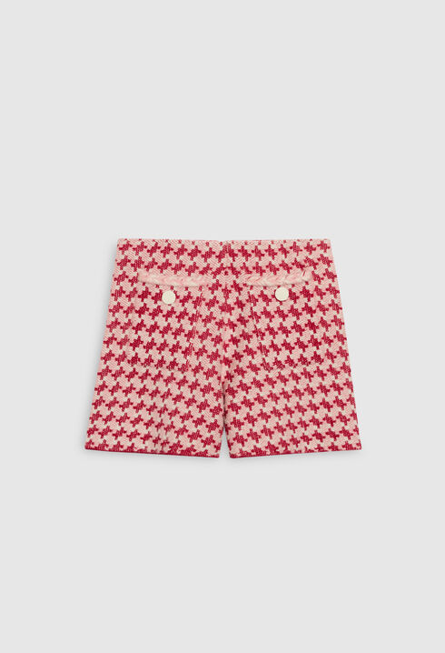 Strick-Shorts in Tweed-Optik