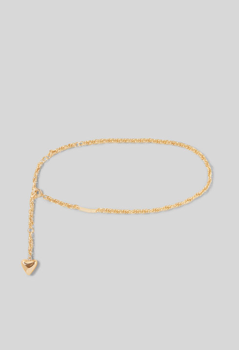 Ceinture chaîne torsadée coeur