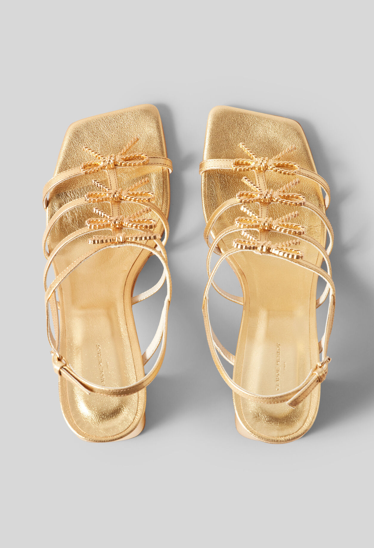 Ledersandalen mit Absatz