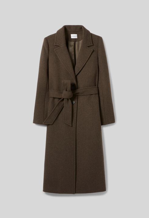 Manteau long laine