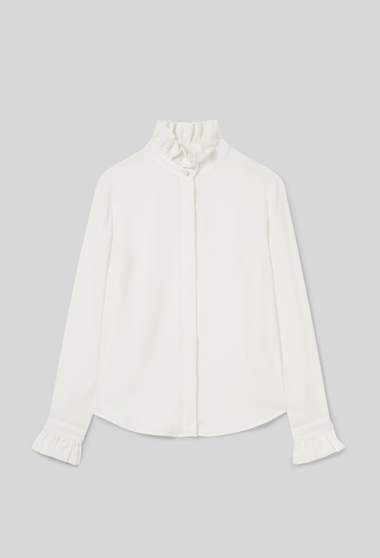 Bluse mit viktorianischem Kragen