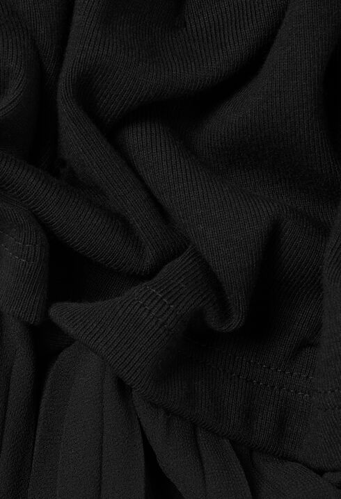 Twist Zweifarbige Midikleid  schwarz