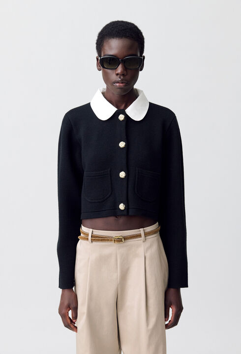 Cardigan court col amovible