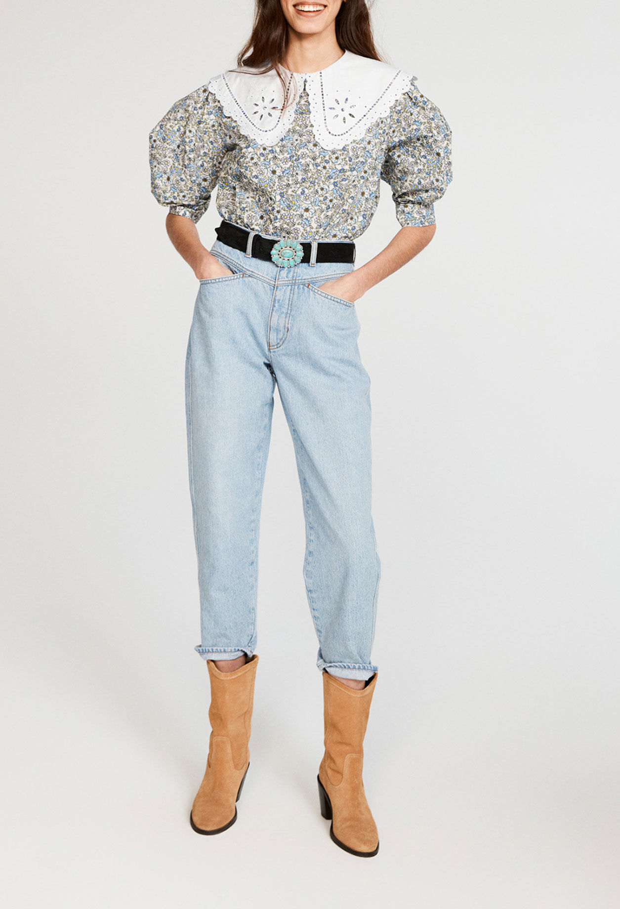 Bluse mit Blumen