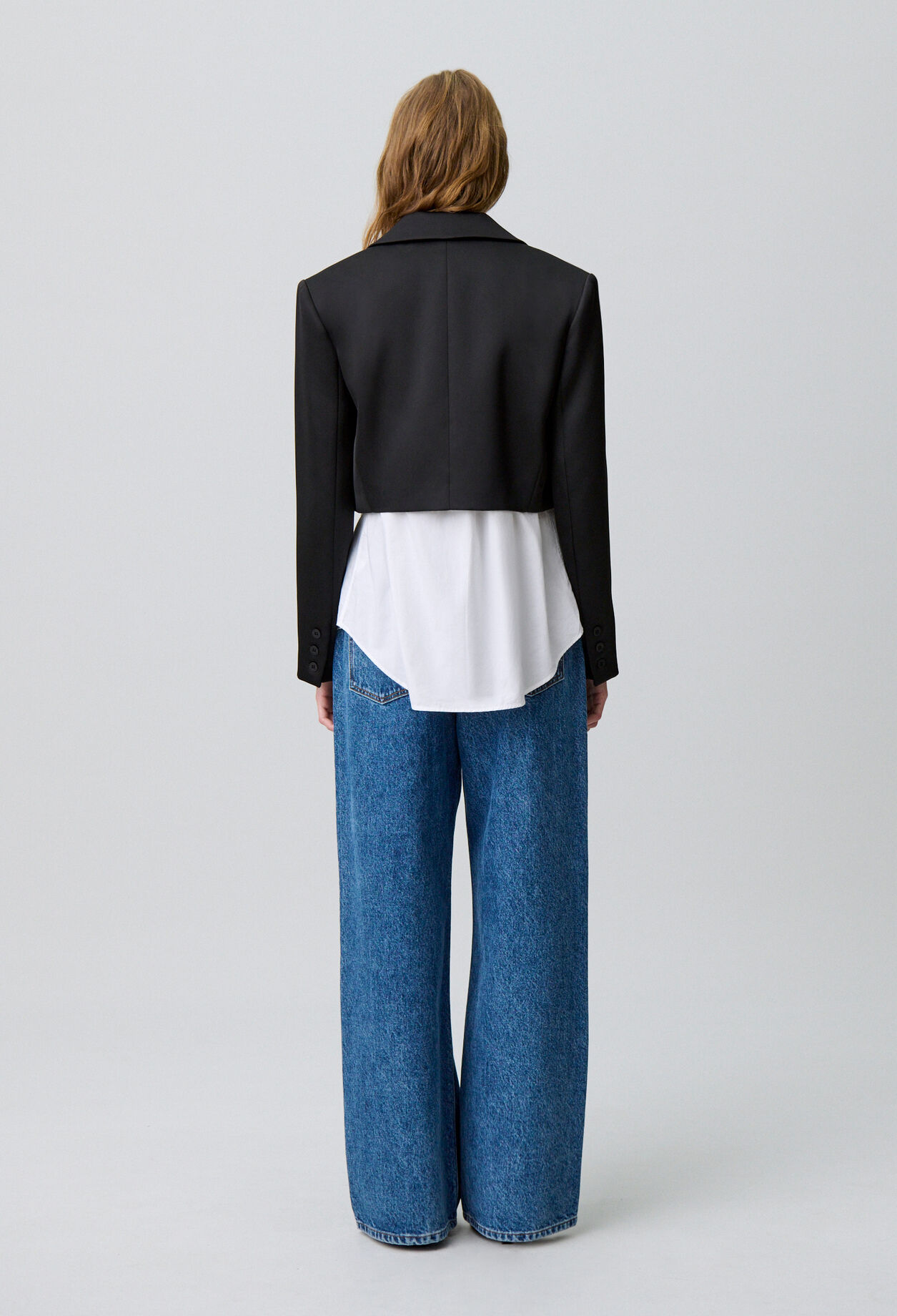 Tailored satin jacket