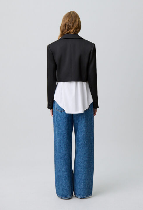 Tailored satin jacket