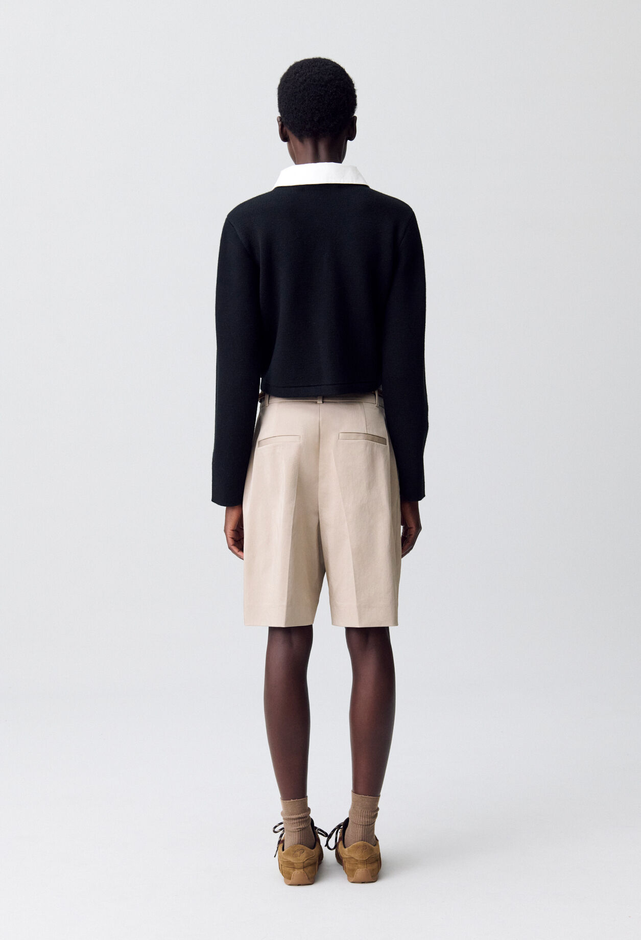 Cardigan court col amovible