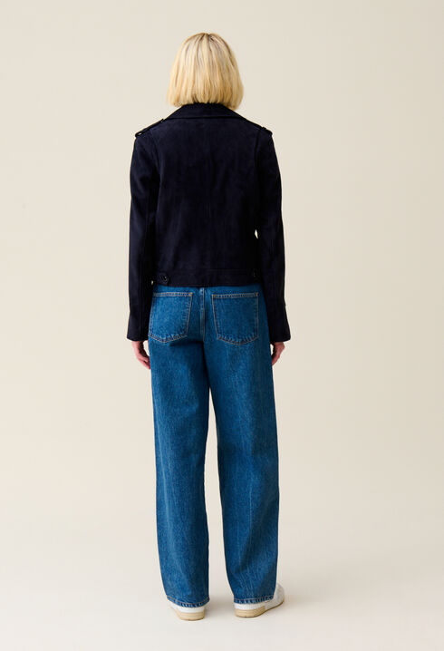 Veste perfecto cuir suède