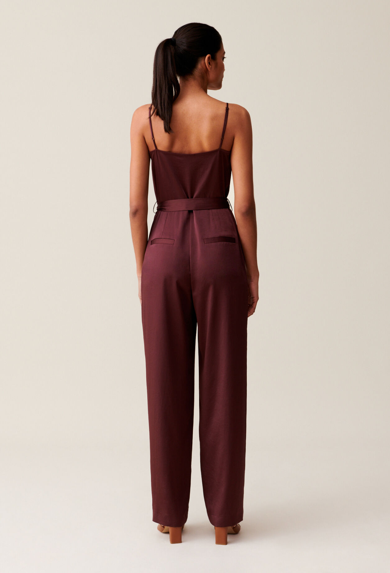 Belted Cappuccino Jumpsuit