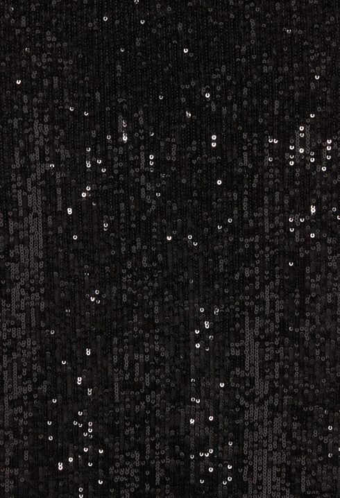Gerade Hose Pailletten schwarz