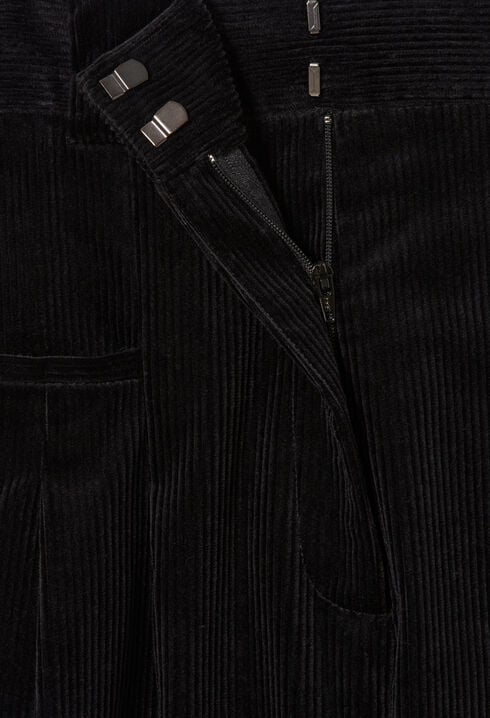 Pantalon large velours
