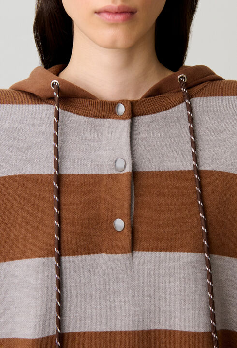 Pull large en maille ray&eacute;