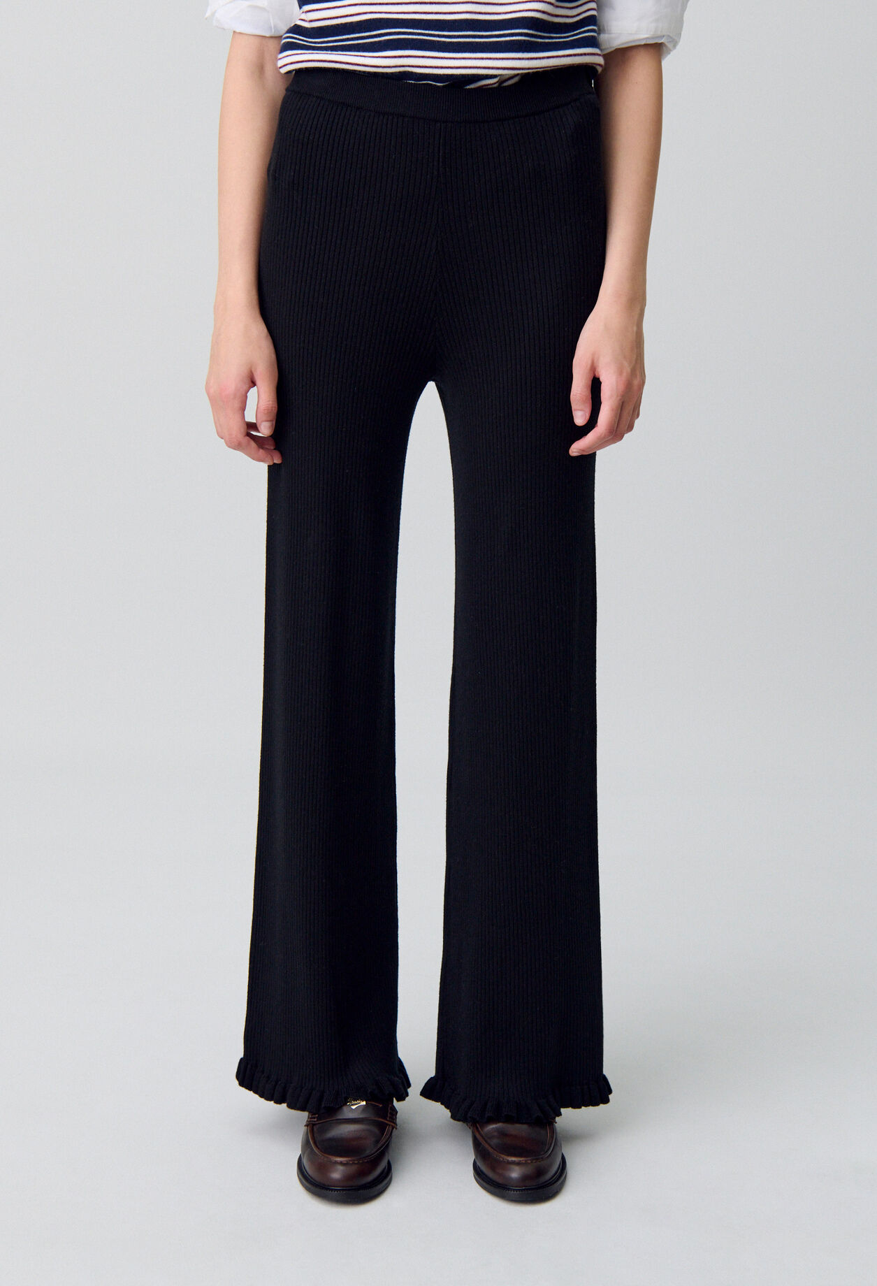 Pantalon flare maille