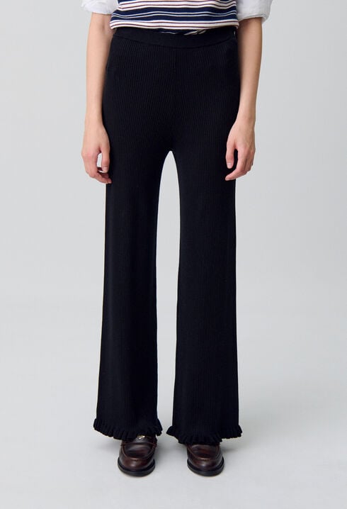 Pantalon flare maille
