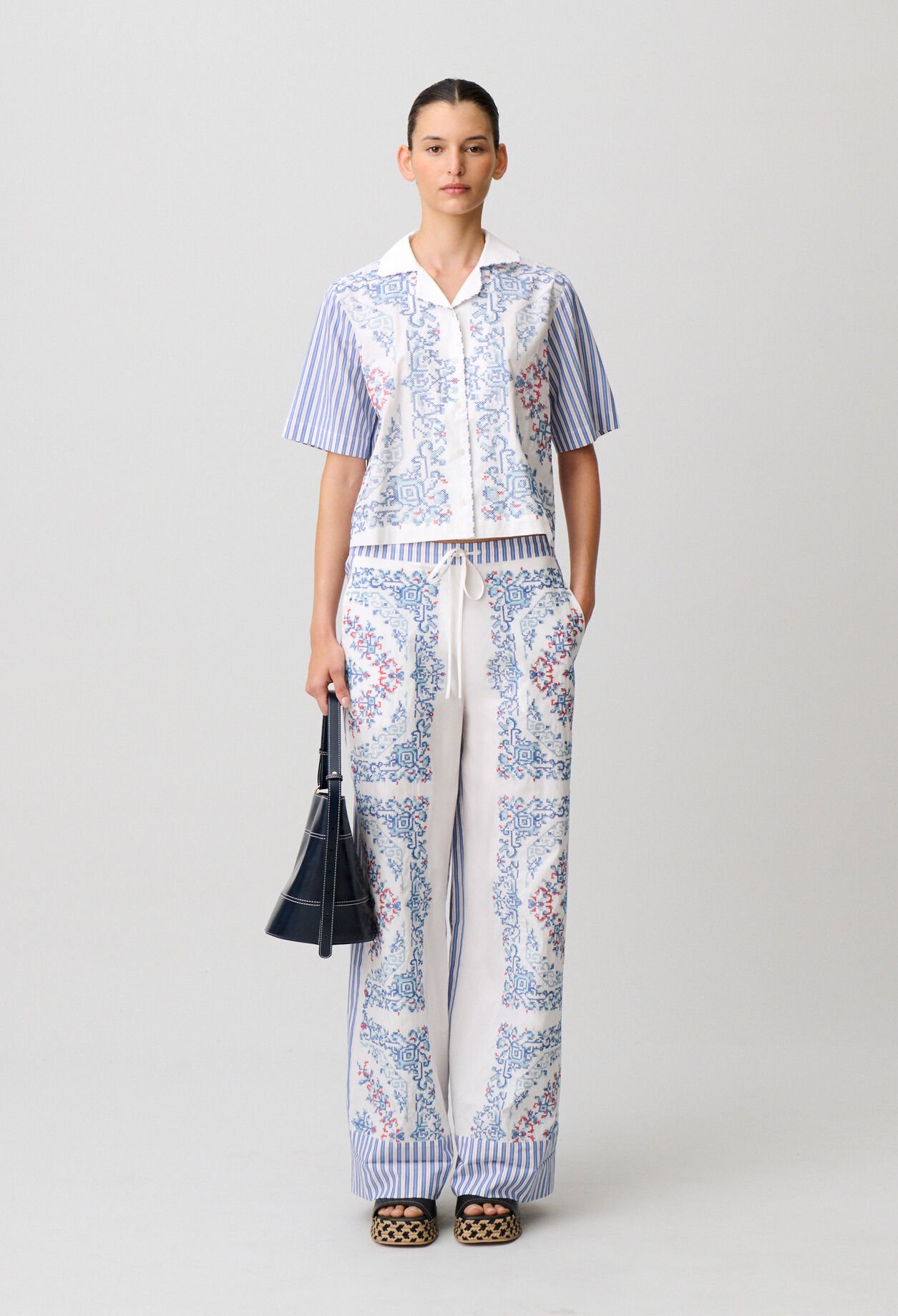 Chemise coton ray&eacute;es