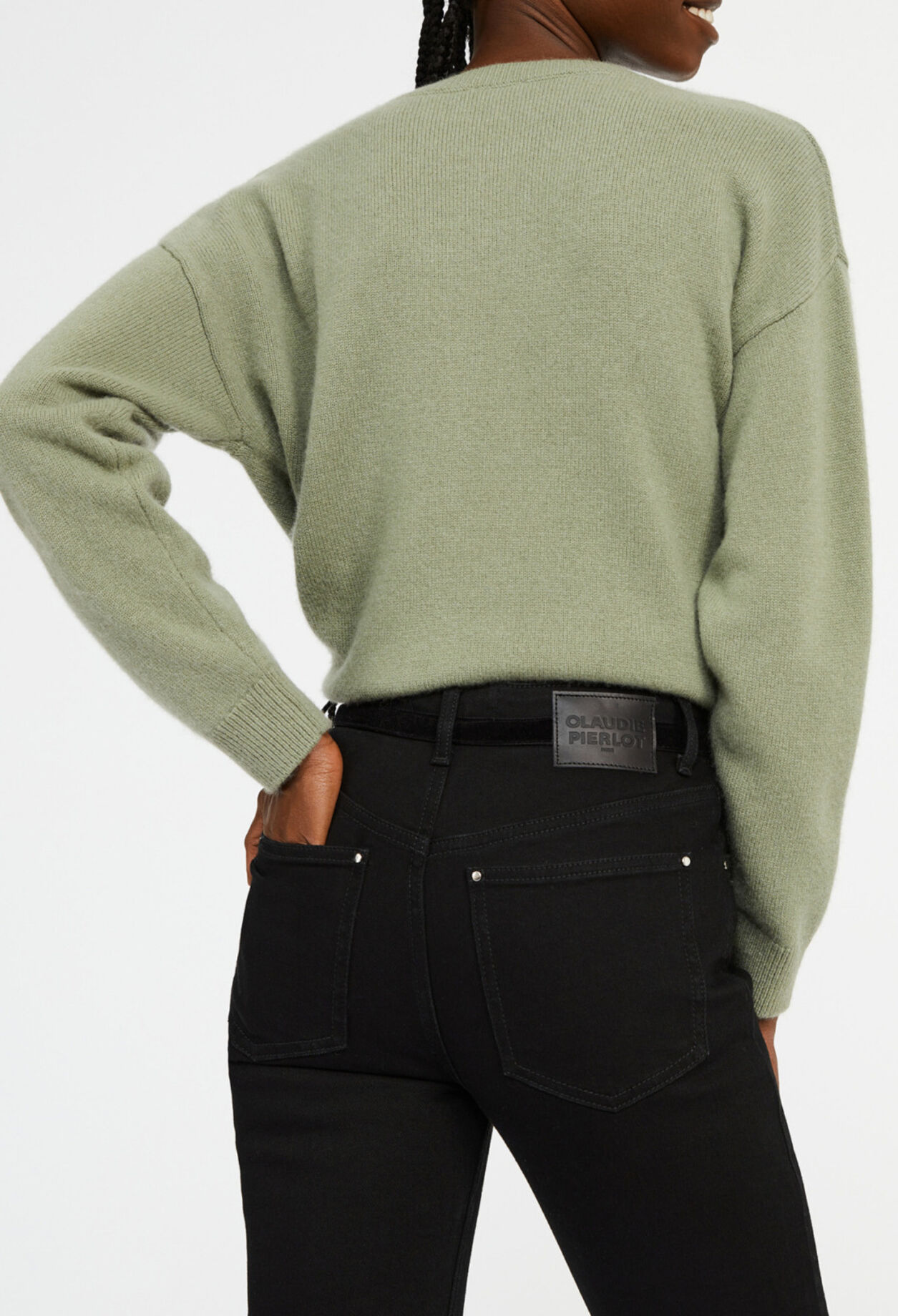 Gerade Jean mit Saum im Raw Edge-Stil