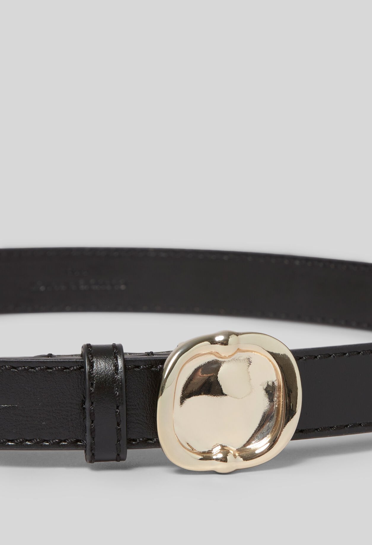 Ceinture cuir boucle dorée