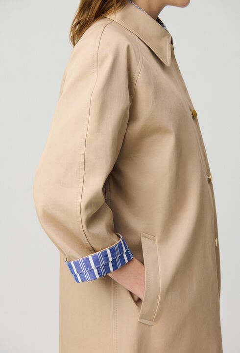 Trench mi-long droit