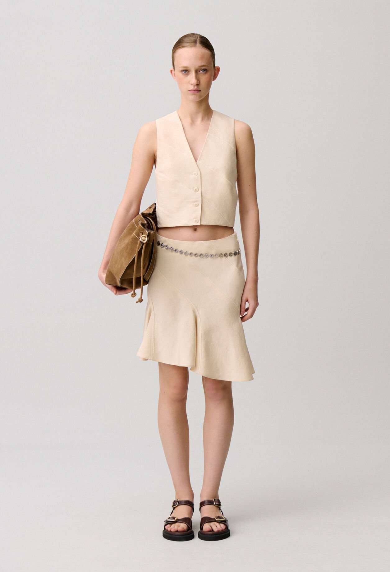 Sleeveless suit waistcoat