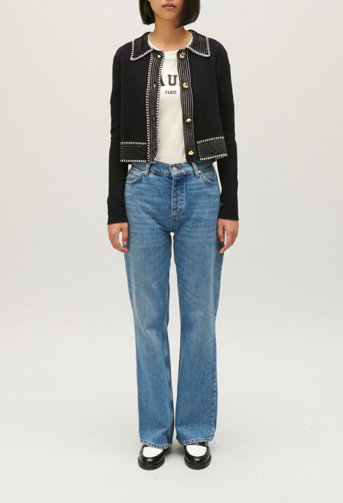 Kurzer Strick-Cardigan