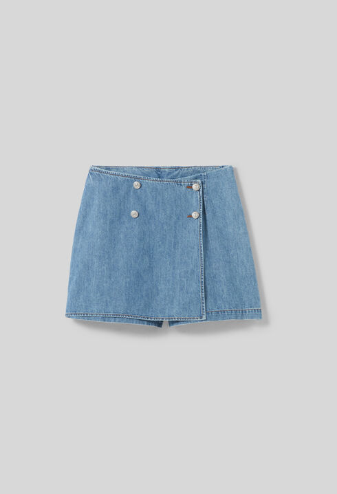 Jupe short denim