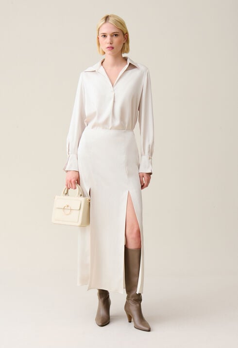 Flowy Pleated Maxi Skirt