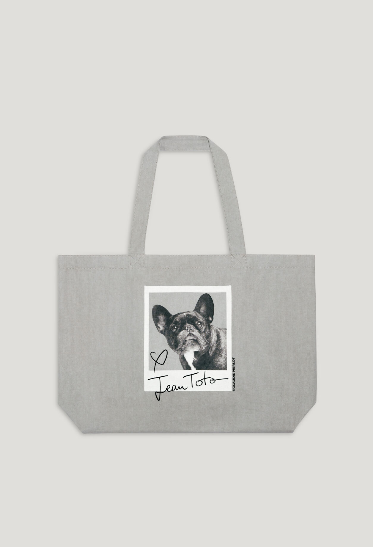 Tote bag toile Jean Toto gris chiné