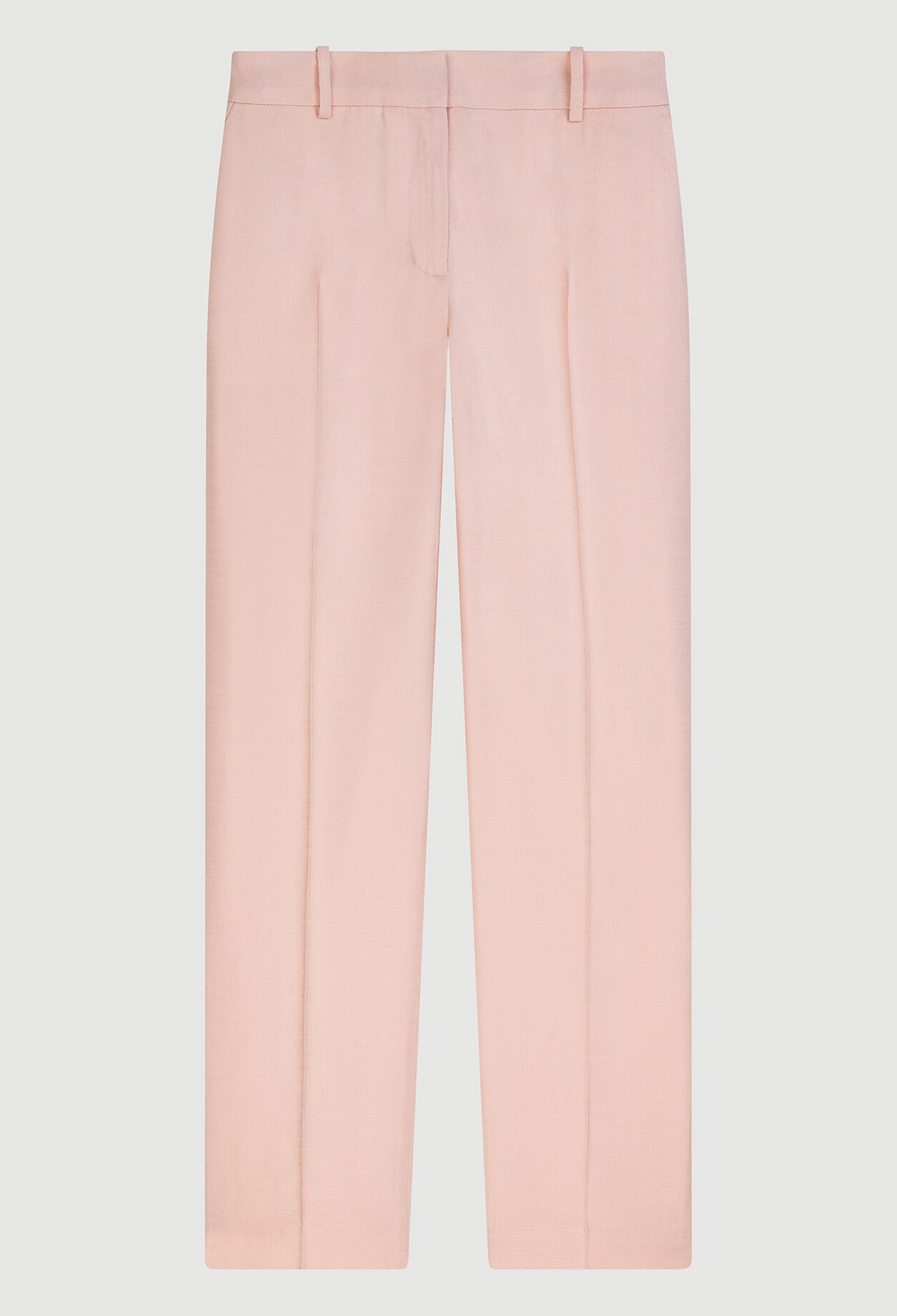 Powder pink straight-leg trousers