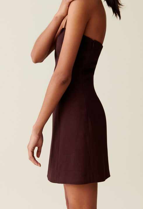 Robe courte bustier cappucino