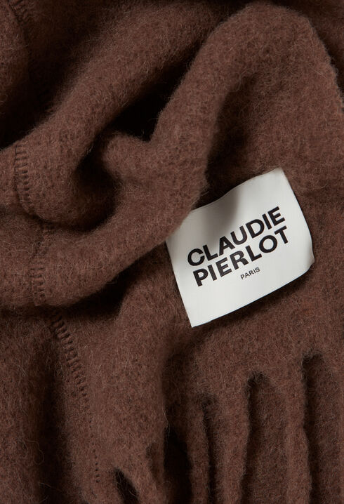 Bicolour scarf with fringes