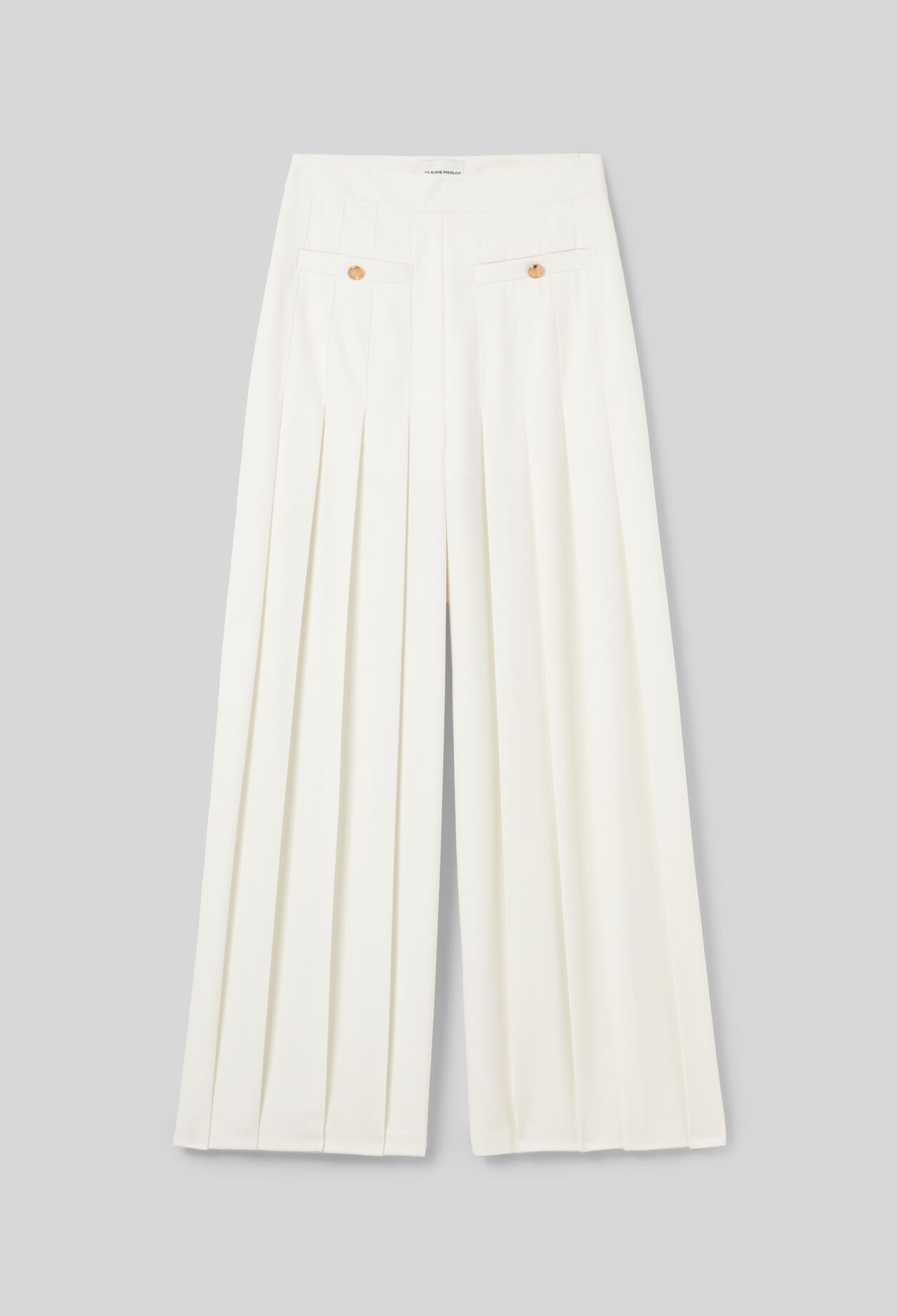 Pleated Wide-Leg Trousers