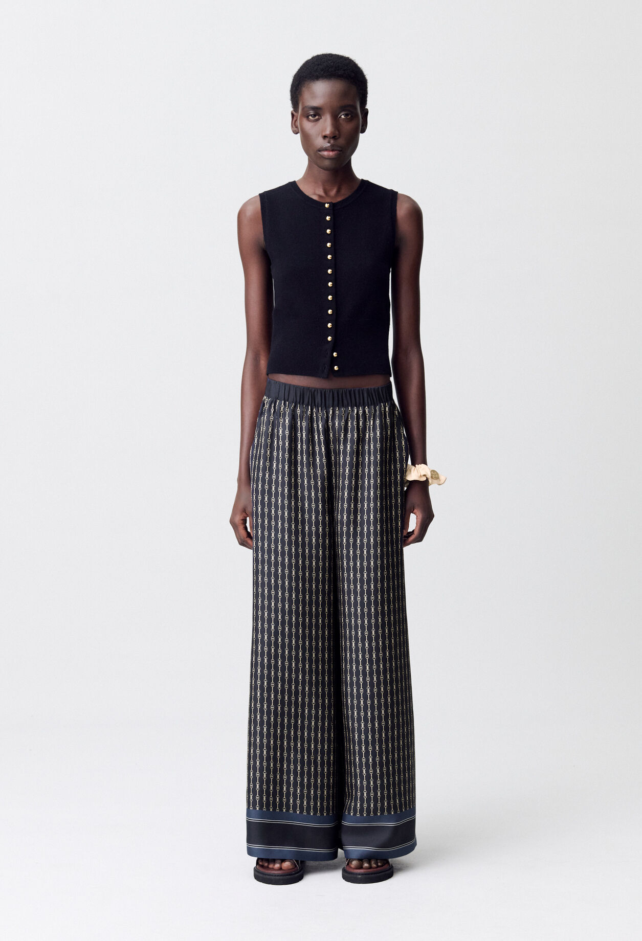 Pantalon fluide imprim&eacute;