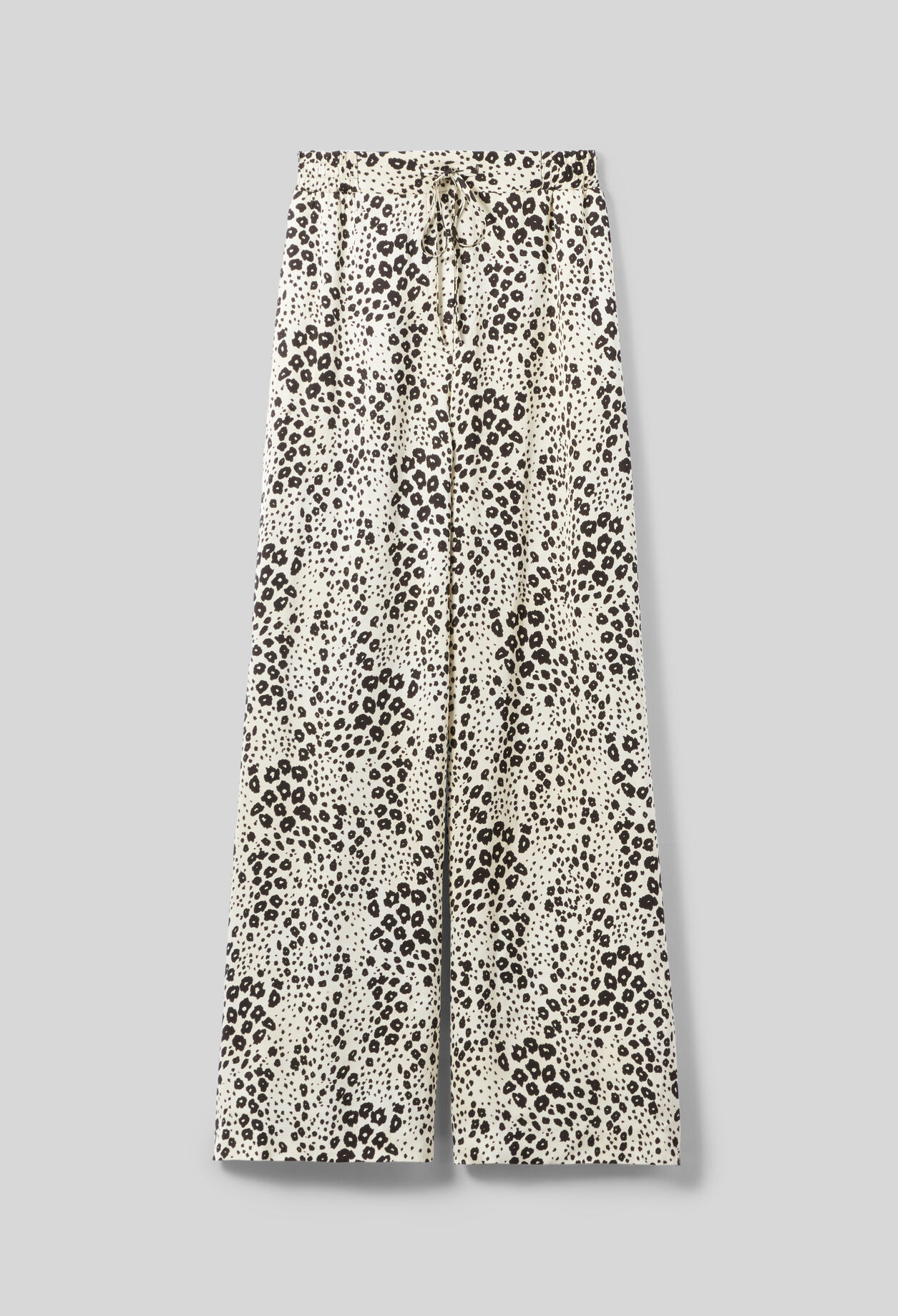 Satinhose mit Animal-Print