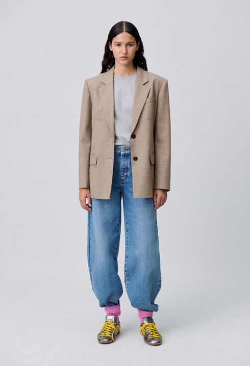 Checked Tailored Blazer