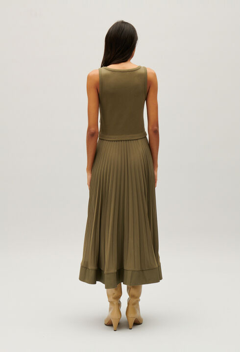Langes Trompe-l'&oelig;il-Kleid