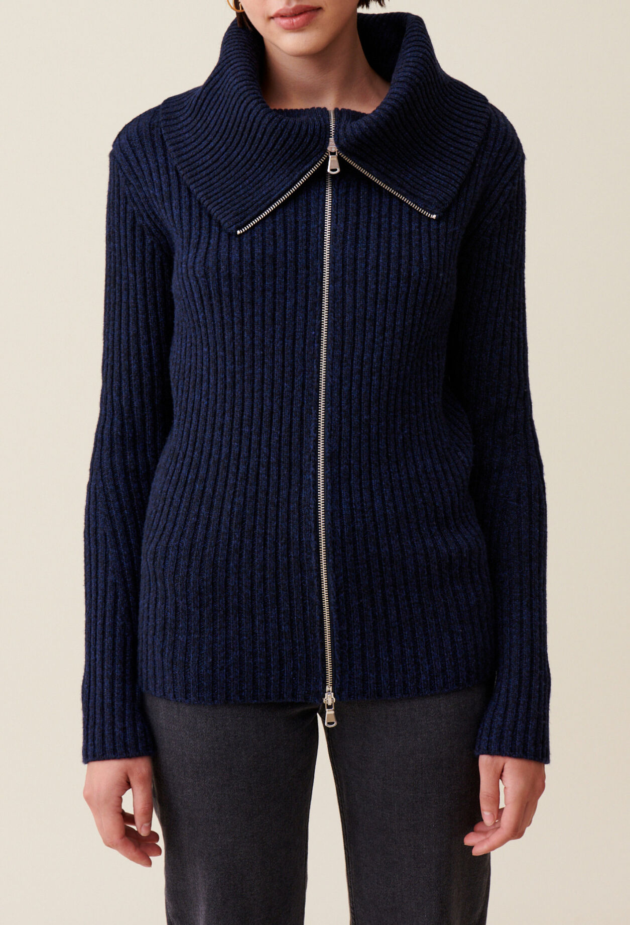 Strickpullover mit Truckerkragen