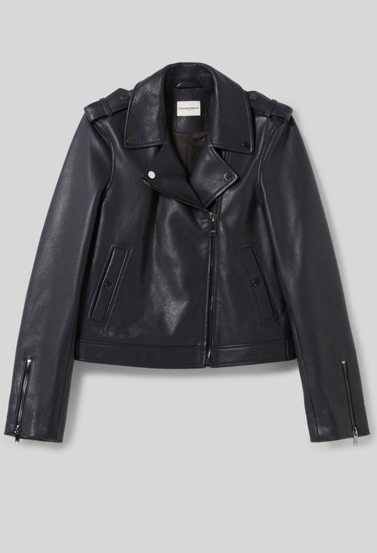 Jacke aus genarbtem Leder 